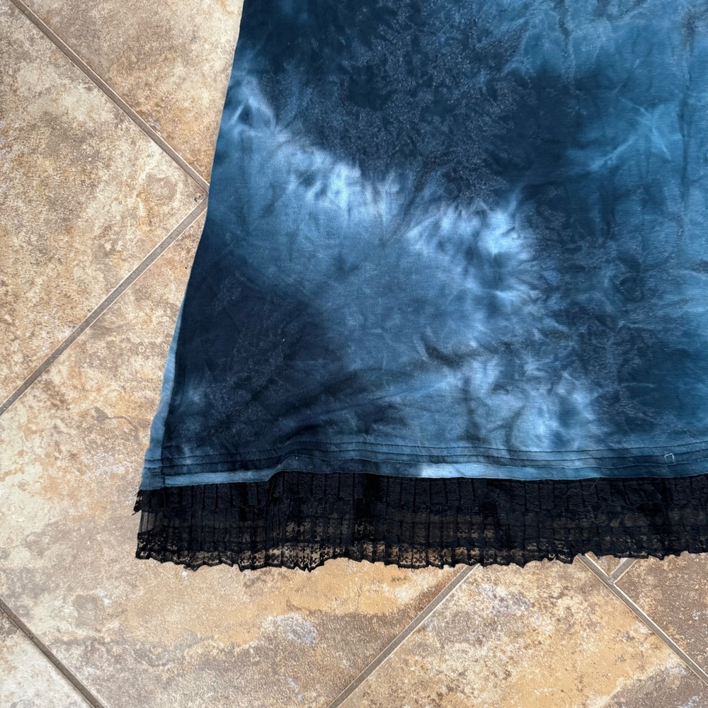 Free People Y2K Tie-Dye Slip Dress with Lace Hem Size M - Picture 2 of 10